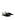 Womens black patent slingback flats with pointed toe and brass detail