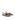 Womens leopard print satin slingback flat with pointed toe and brass details
