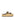 Women's natural raffia with chocolate brown leather platform footbed slides with gold buckles