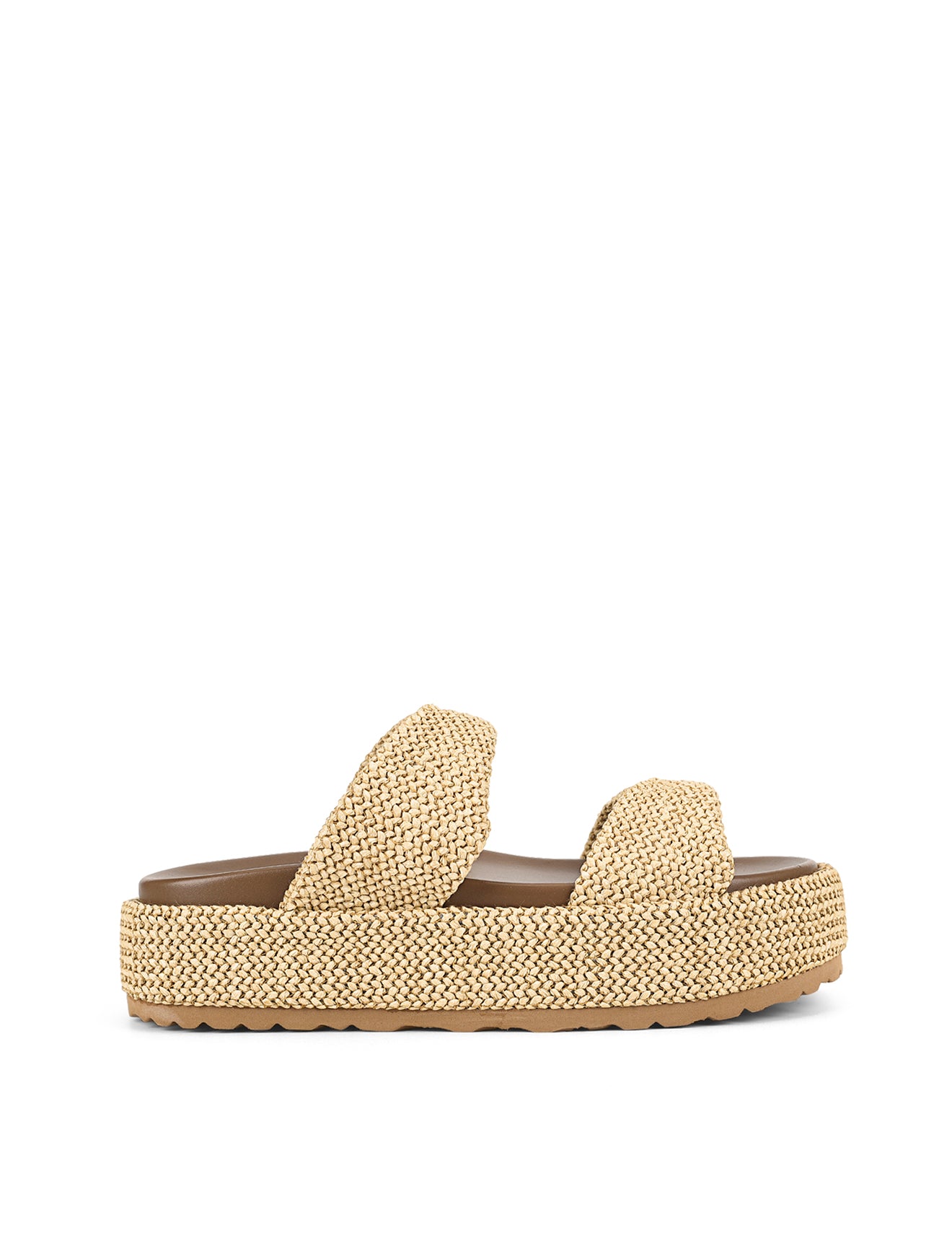 Apollo Flatform Sandals Natural Weave – Siren Shoes