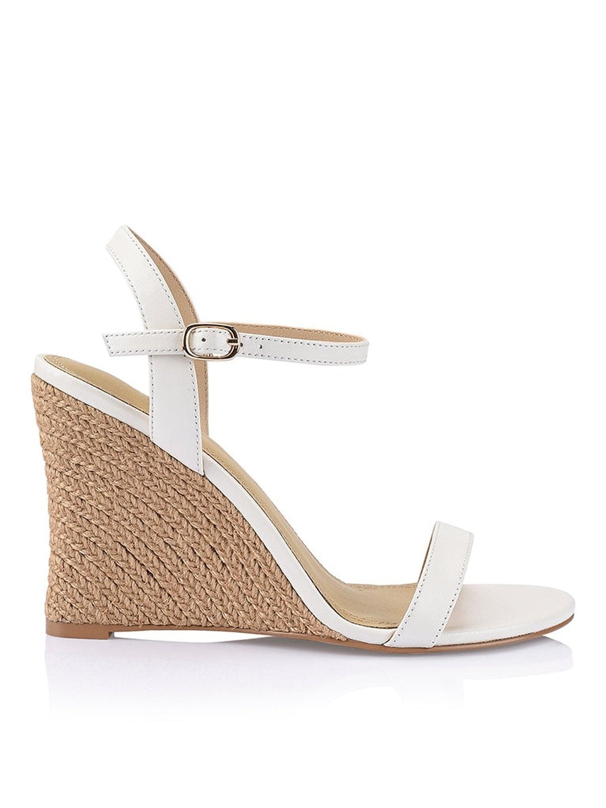 Baby Wedge Sandals - Chalk Leather