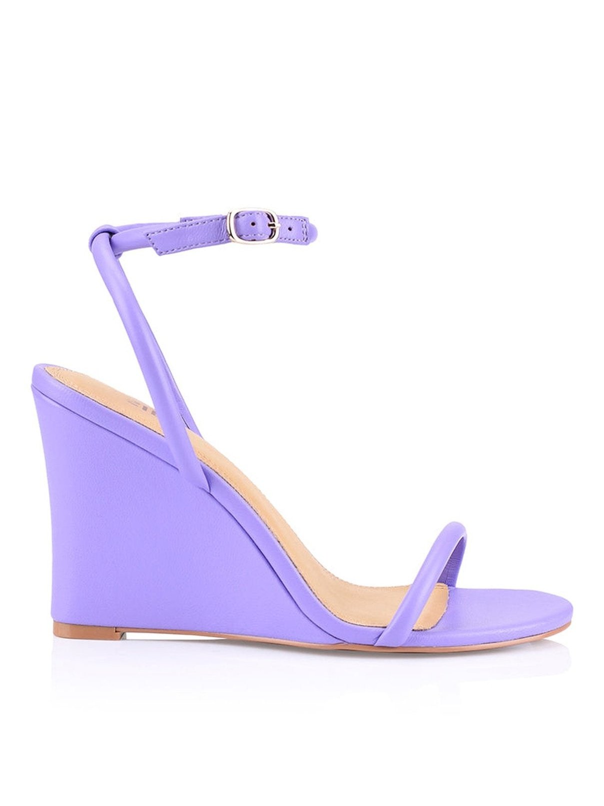 Bebe Wedge Sandals - Lilac Leather