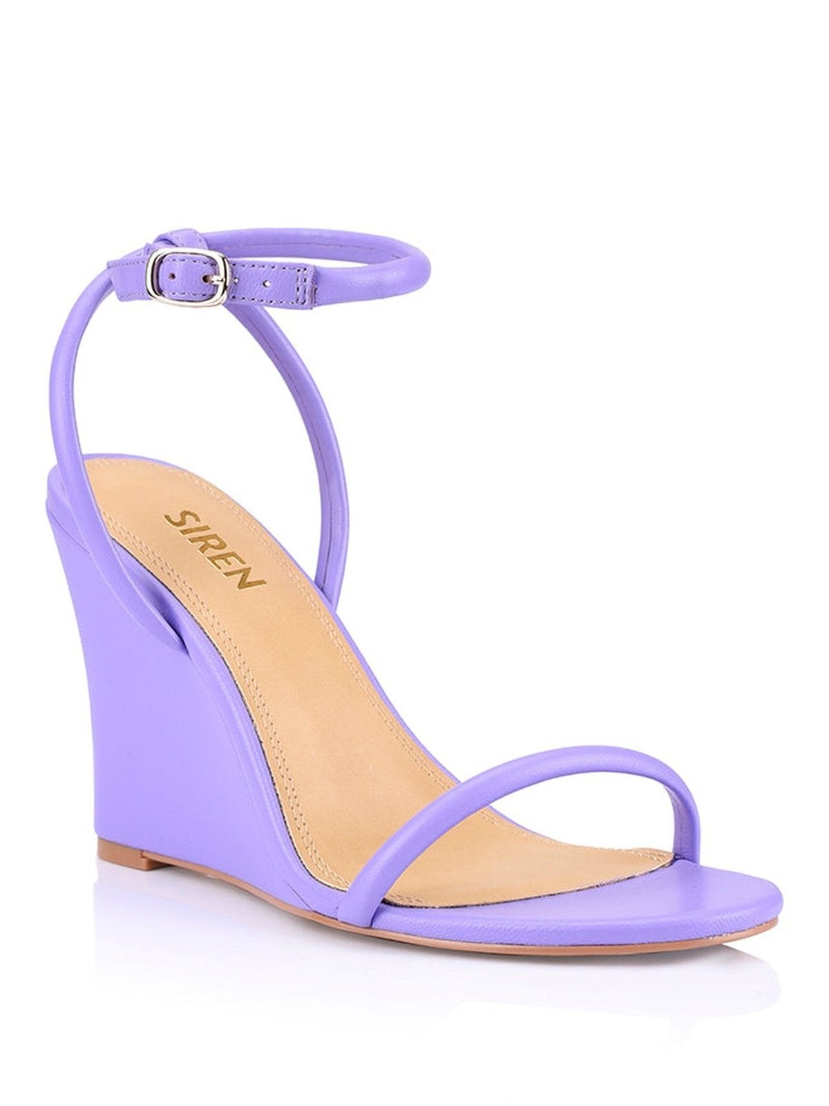 Bebe Wedge Sandals - Lilac Leather