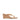 Women's wedge heeled thong in almond tan leather