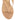 Women's wedge heeled thong in camel tan suede leather