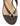 Women's chocolate brown leather wedge thong sandal with gold accent