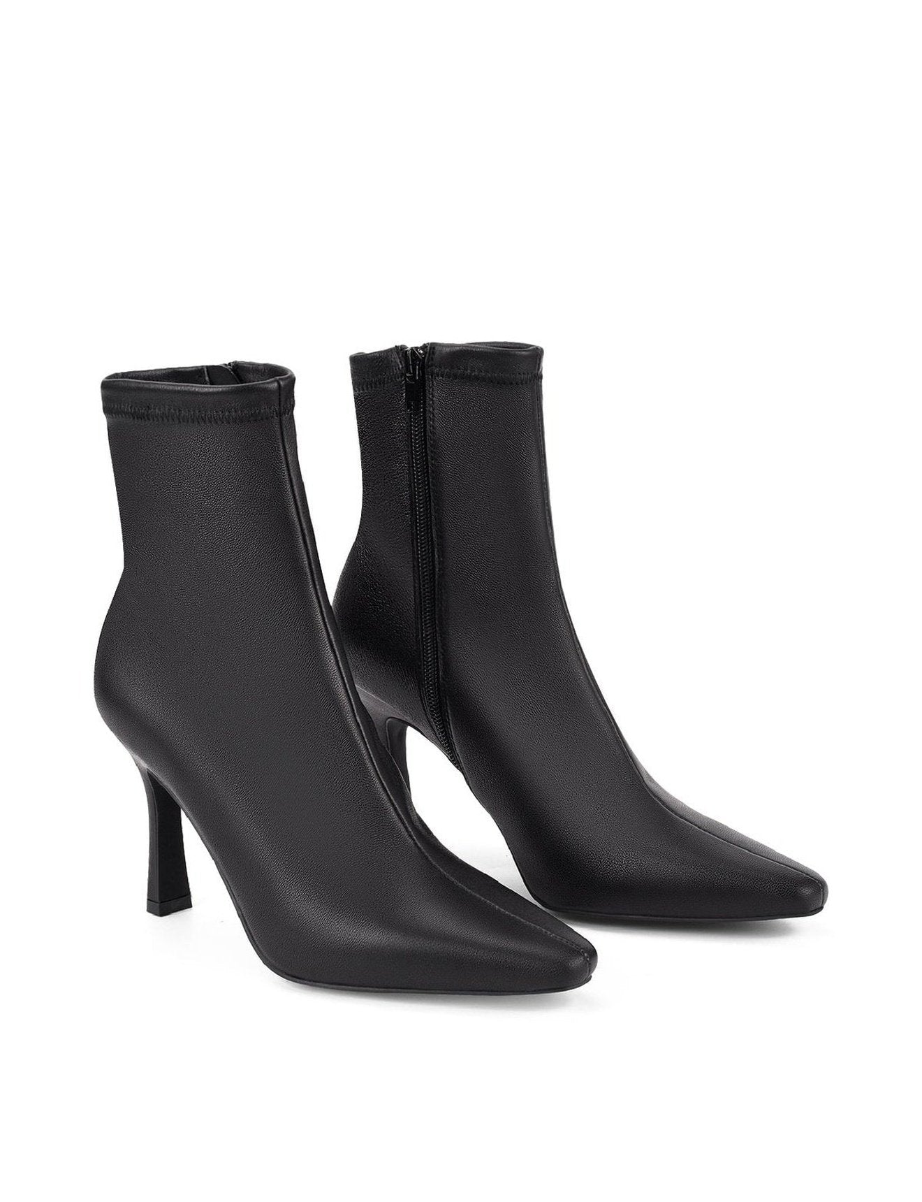Dillon Stretch Ankle Boots - Black Stretch Leather