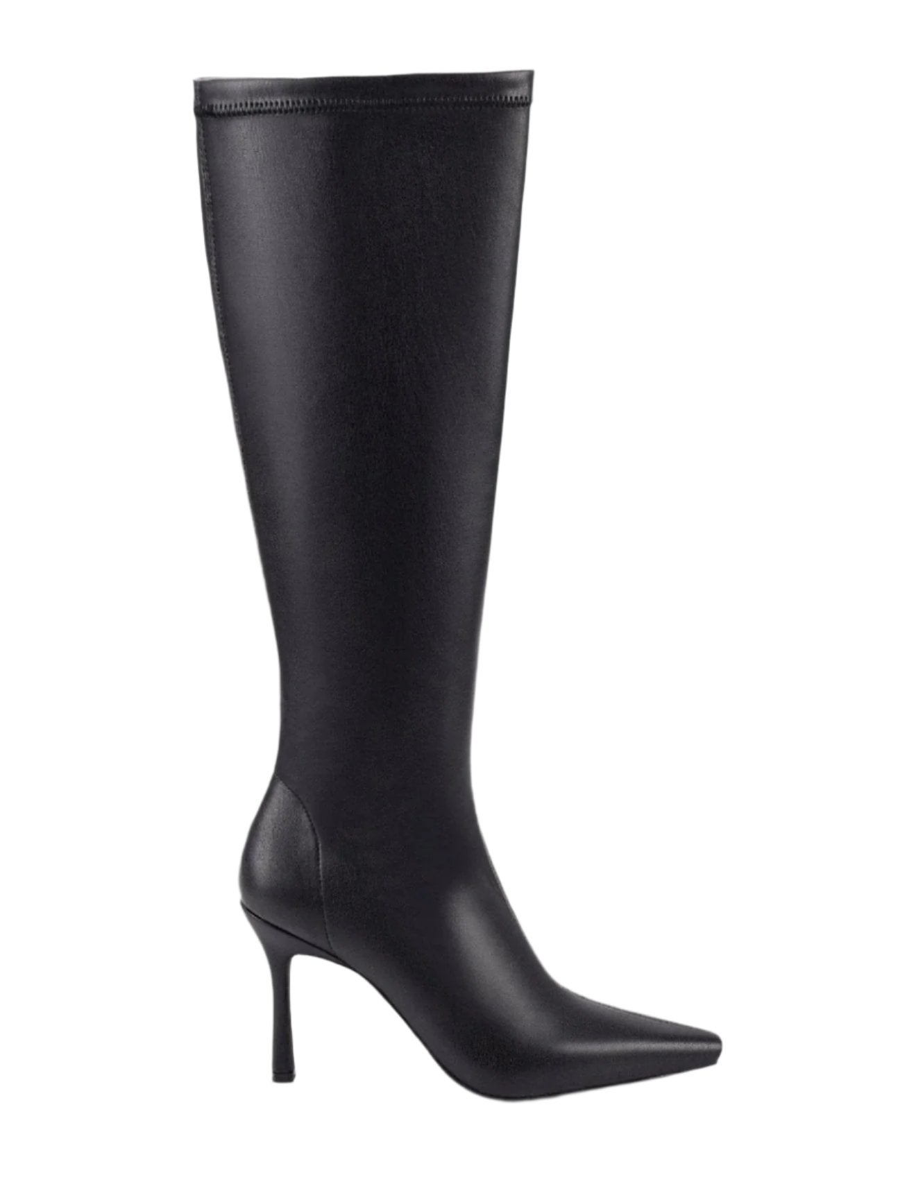 Divine Knee High Stretch Boots - Black Stretch