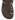 Women's chocolate brown footbed leather sandals with gold accent toe ring