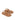 Women's tan leather sandal with footbed sole and gold toe ring
