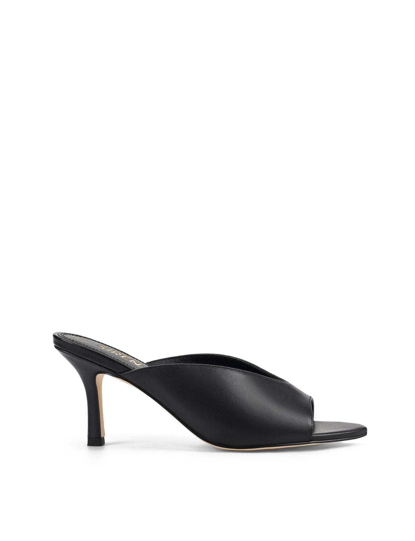 Mabel Point Toe Mules Black Leather – Siren Shoes