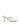 Women's open toe pointed stiletto heeled mule in chalk white leather