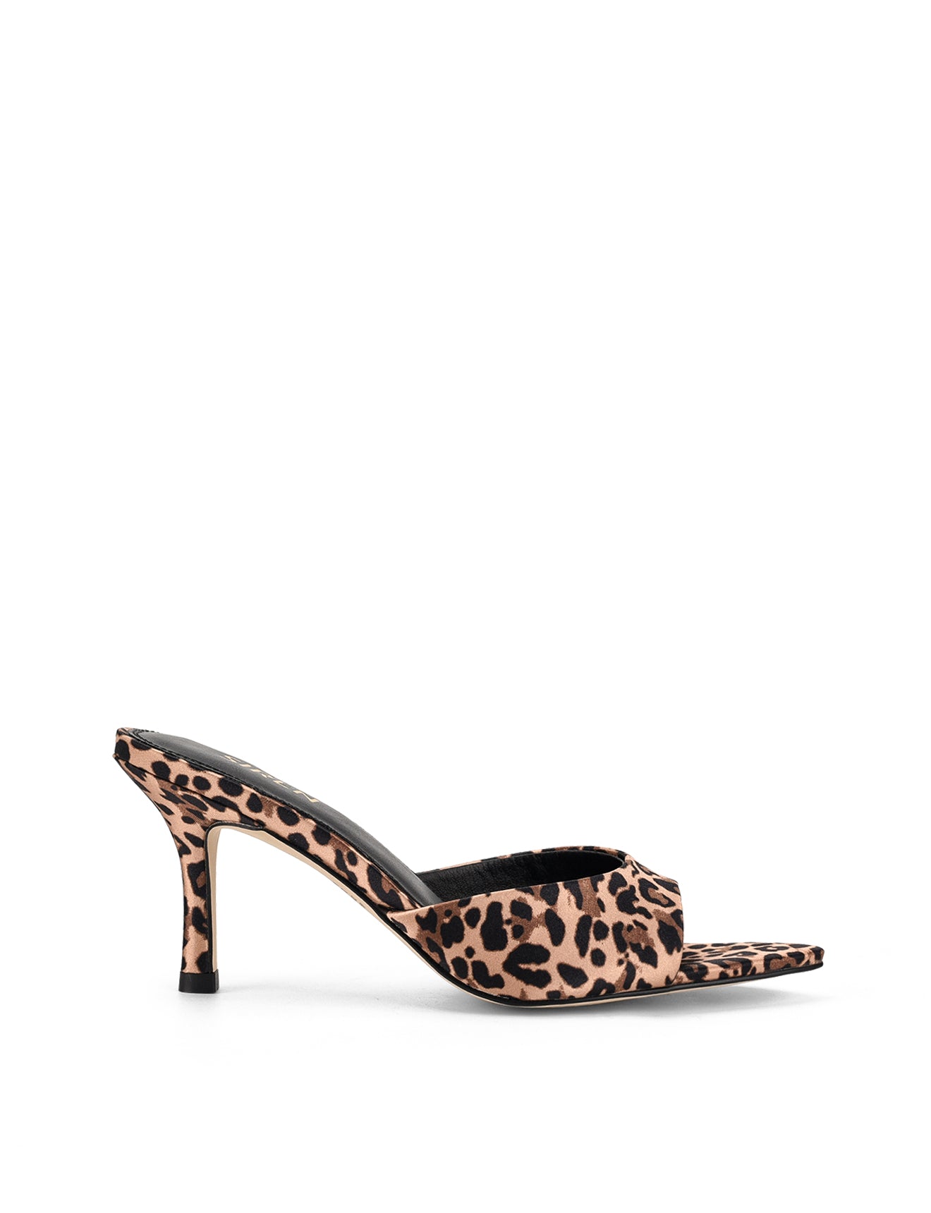 Margot Point Toe Mules Leopard Satin – Siren Shoes