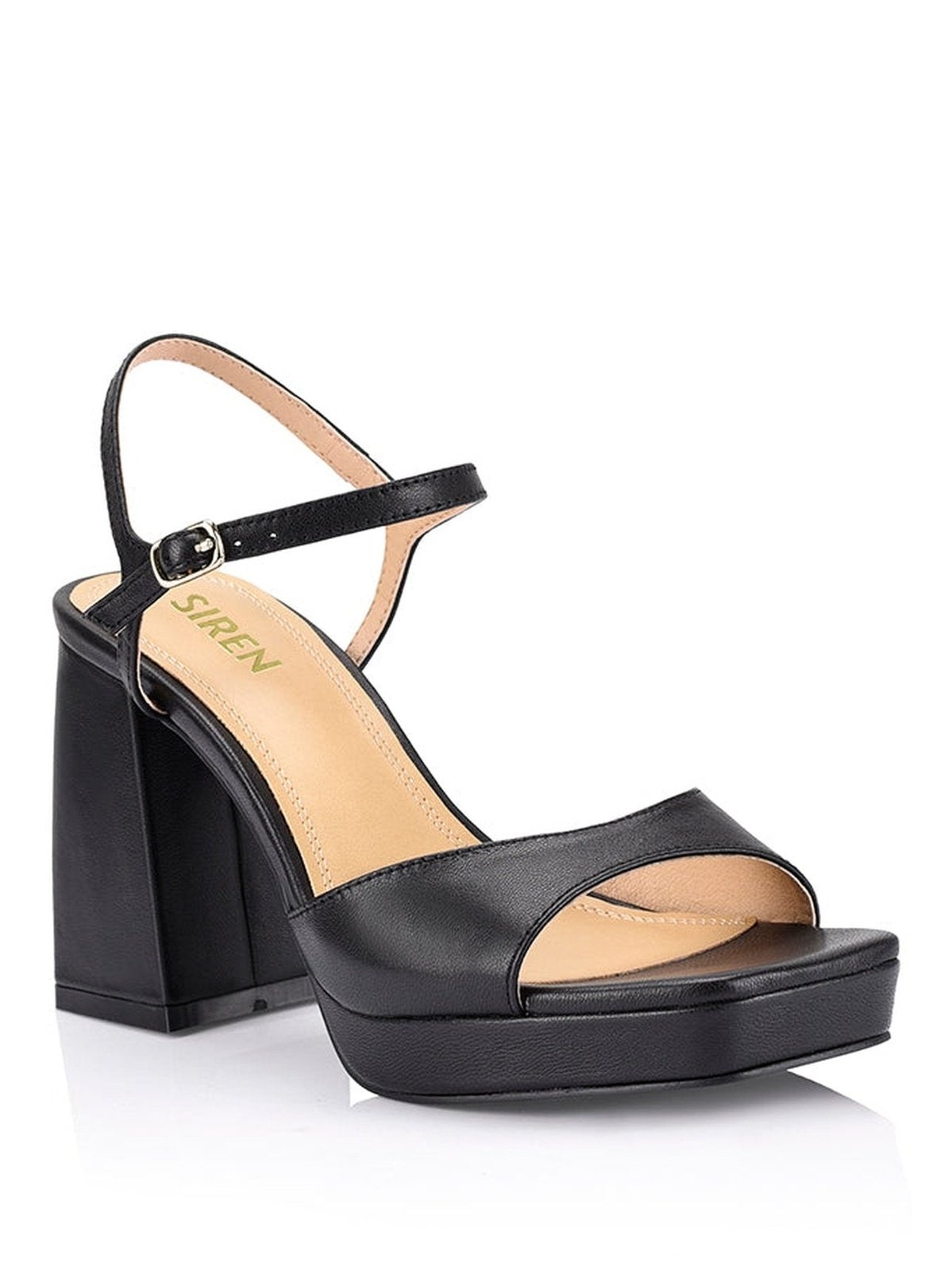 Martinez Platform Heels - Black Leather