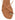 Women's TAN leather strappy flats with gold toe ring