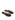 Women's chocolate brown leather flat slide with gold metallic embellishment, dainty straps and toe ring