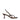 Women's chocolate brown leather thong kitten heel with square toe