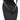Women's heeled thong sandal with modern square toe, flared kitten heel finished in black leather