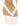Women's chalk white leather thong heeled sandal mule with square toe