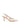 Womens slingback pointed toe high heels in nude patent leather with mesh details