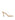 Women's nude beige leather strappy mule with stiletto heel and clear vinylite upper