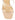Women's nude beige leather strappy mule with stiletto heel and clear vinylite upper