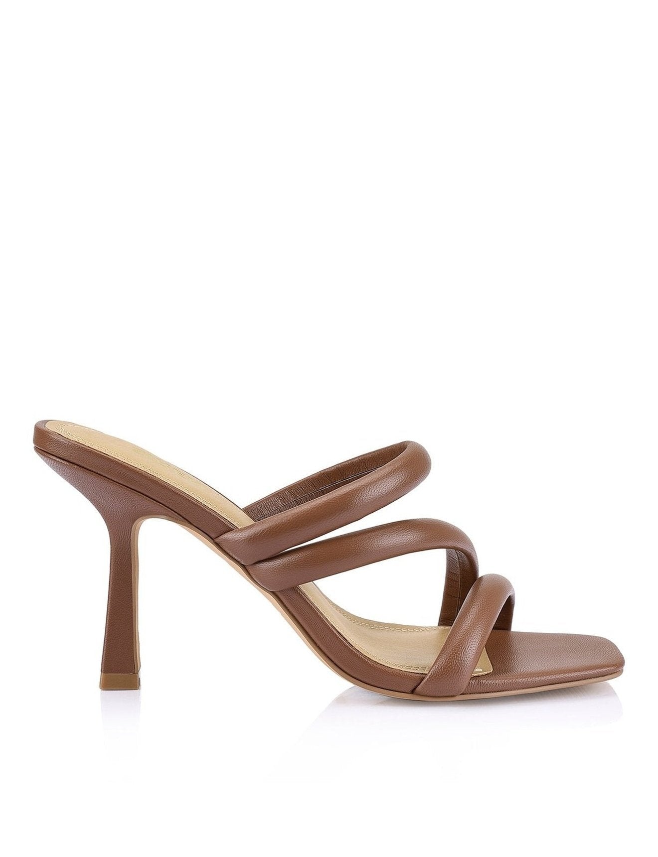 Spence Heeled Sandals - Cinnamon Leather