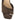 Women's Chocolate brown suede block heel mule with gold metallic toe ring