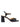 Stomp Heeled Sandals - Black Leather