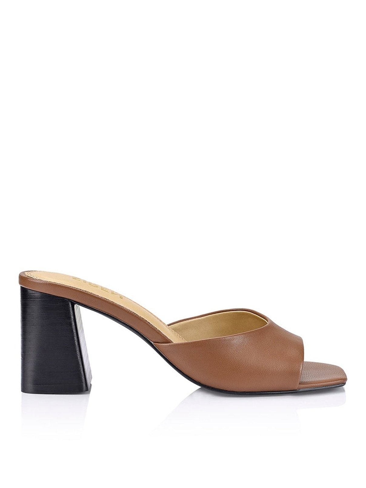 Tan heeled mules on sale