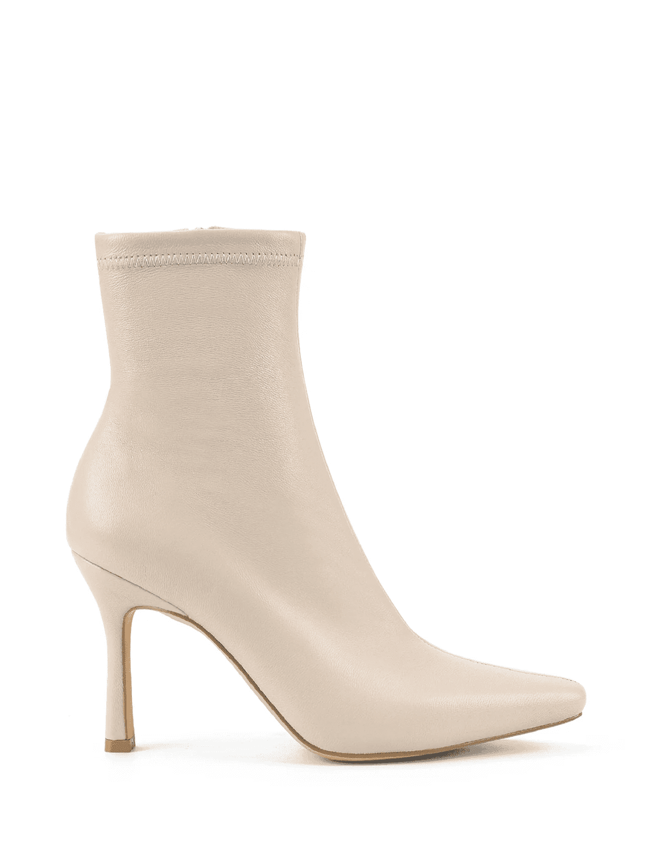 Dillon Stretch Ankle Boots - Bone Stretch Leather