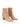 Women's fashion high heel ankle boots in walnut suede