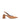 Women's tobacco tan suede block heel slingback with pointed toe and elastic closure