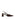 Women's chocolate brown patent leather slingback block heel with buckle fastening and pointed toe