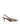 Women's brown snake leather slingback kitten heel with elasticated fastening and v cut throat