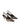 Women's brown snake leather slingback kitten heel with elasticated fastening and v cut throat