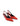 Women's slingback kitten heel in red suede leather with pointed toe and v shaped throat and elastic fastening