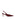 Women's red wine patent leather slingback kitten heels with pointed toe and v-cut throat