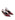 Women's red wine patent leather slingback kitten heels with pointed toe and v-cut throat