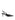 Women's black leather dorsay heel with elasticated slingback and pointed toe