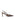 Women's brown snake embossed leather stiletto heel with slingback and pointed toe