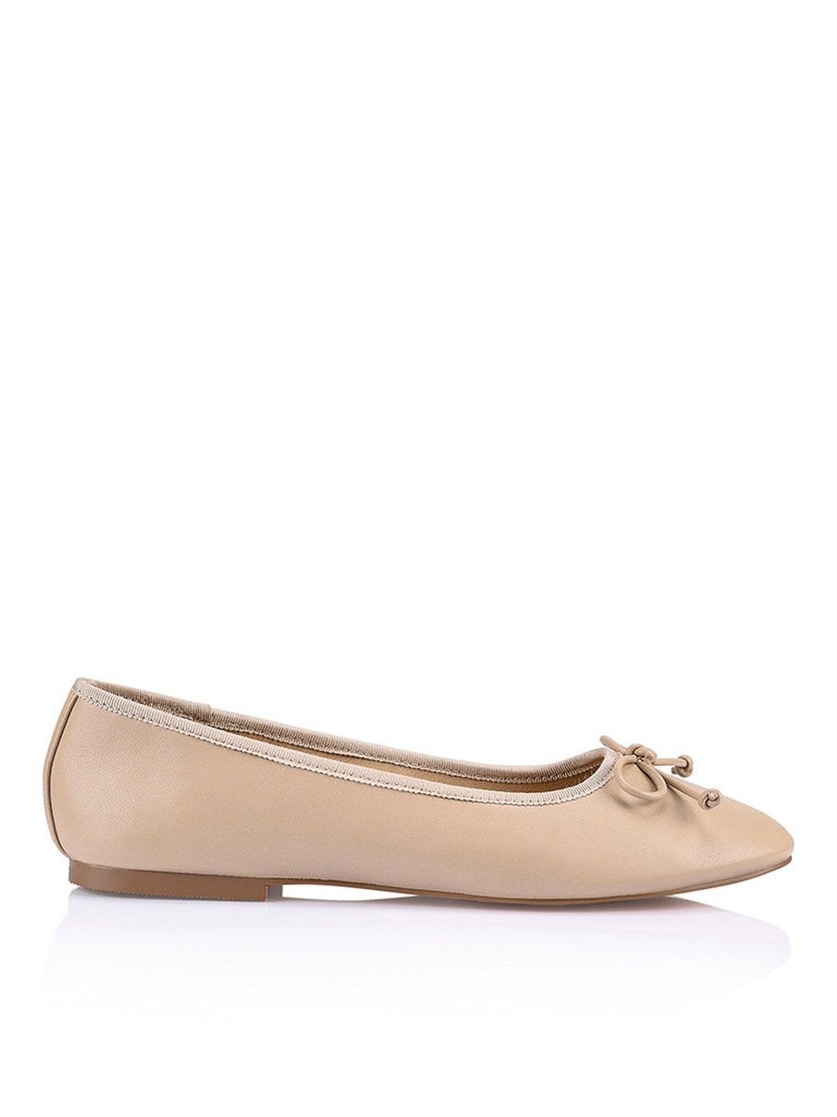 Ballet Flats - Nude Leather