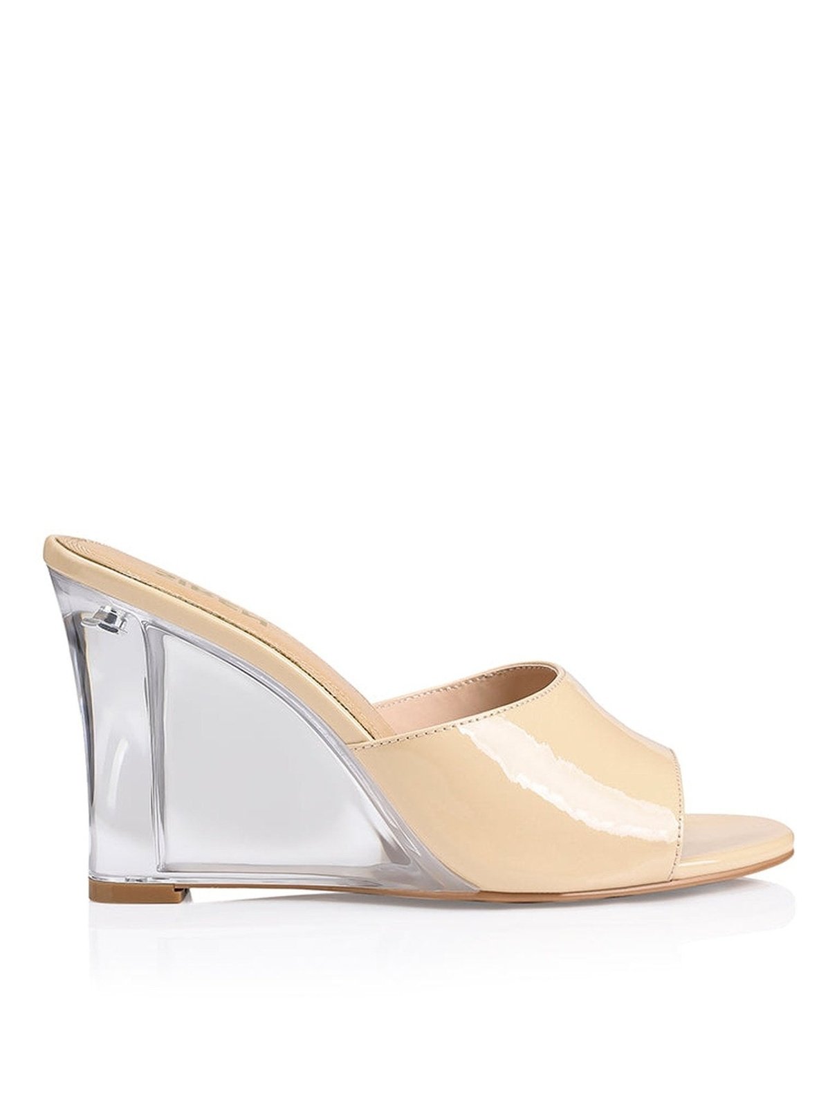 Bear Clear Wedge Heels - Nude Patent