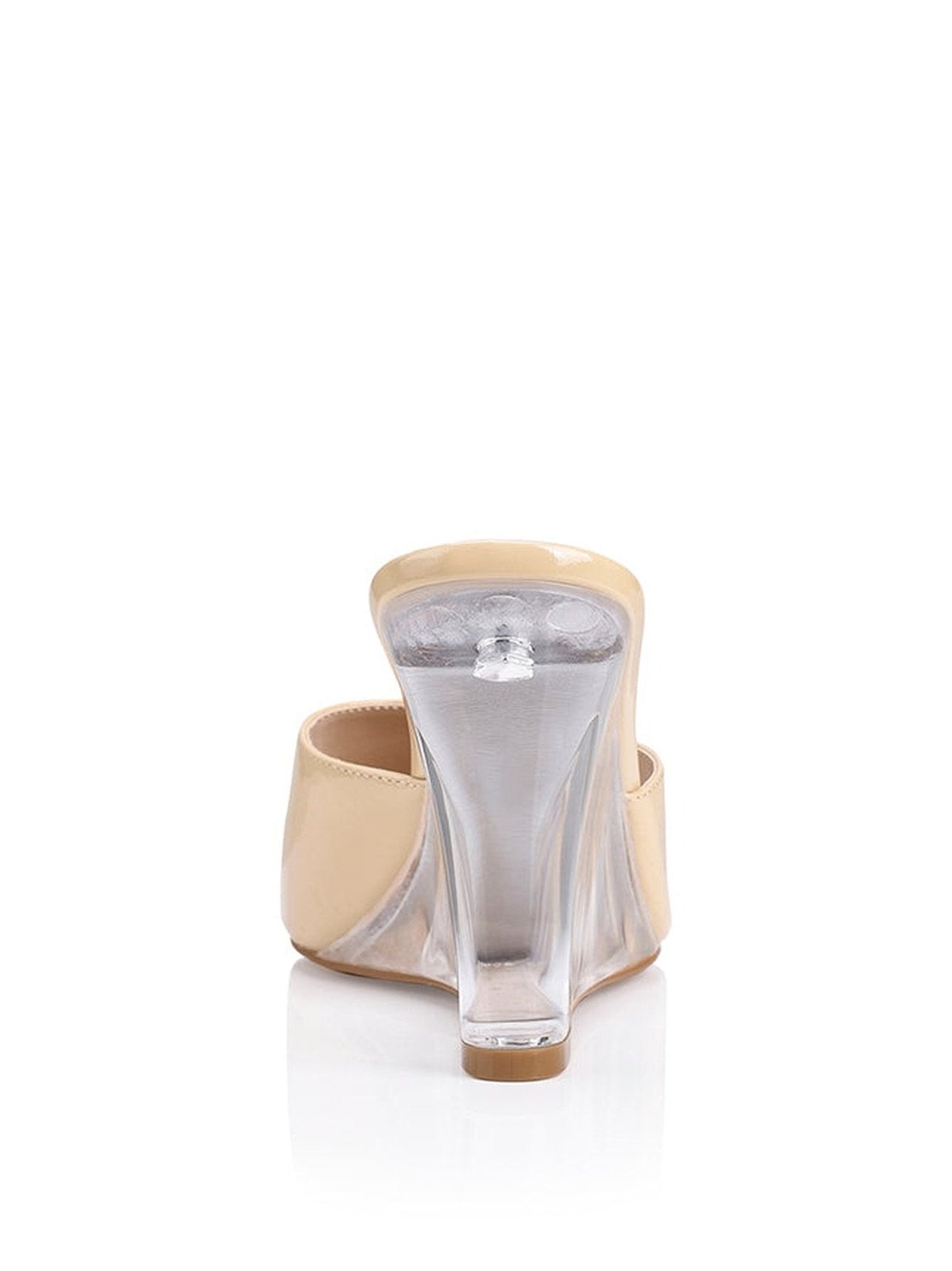 Bear Clear Wedge Heels Nude Patent