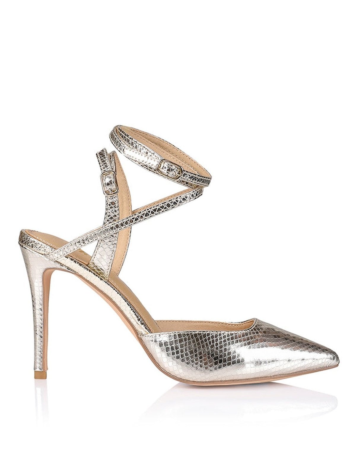 Pale gold top heels