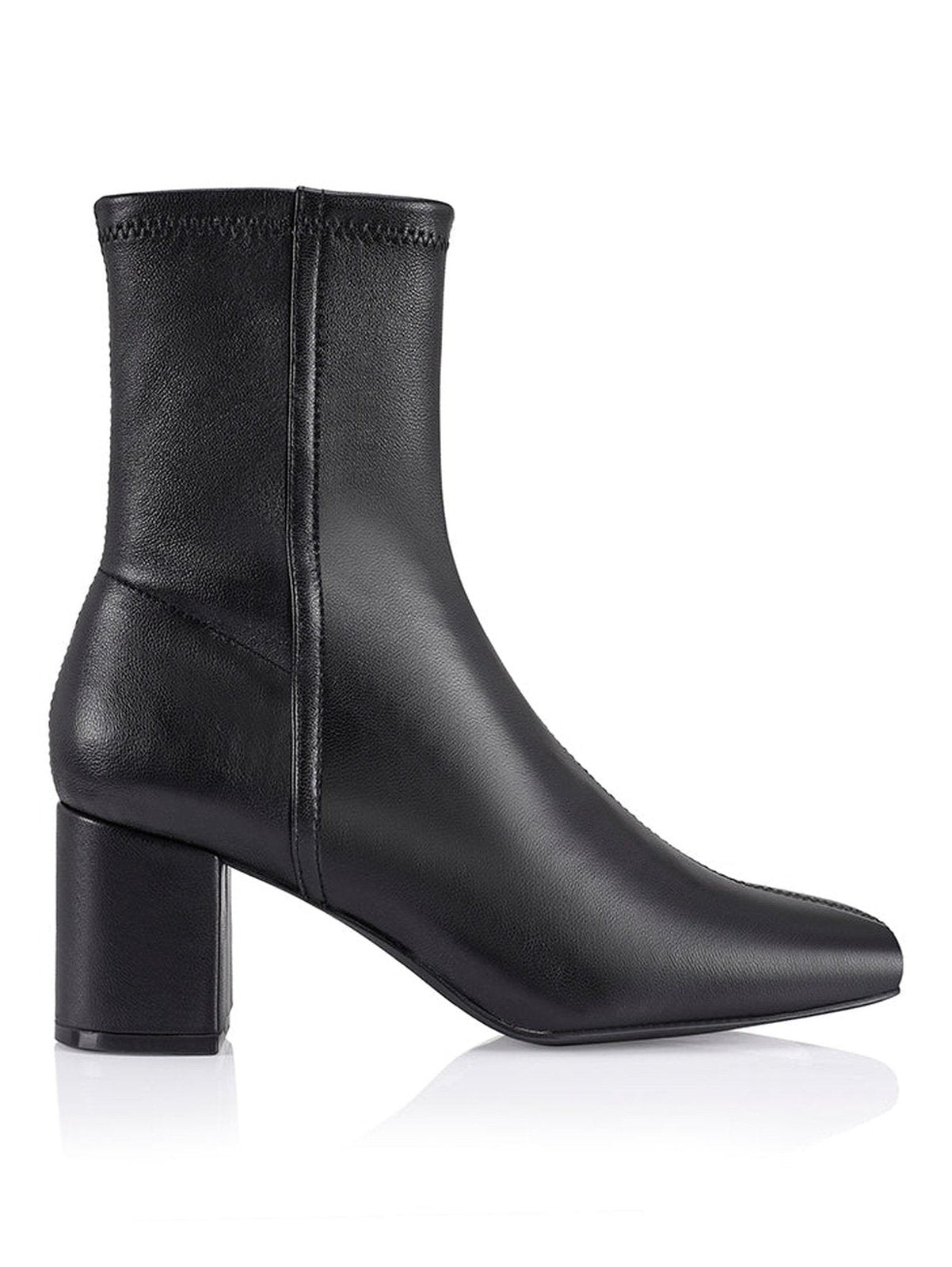 Women s Juan II Sock Boots Black Stretch Siren Shoes