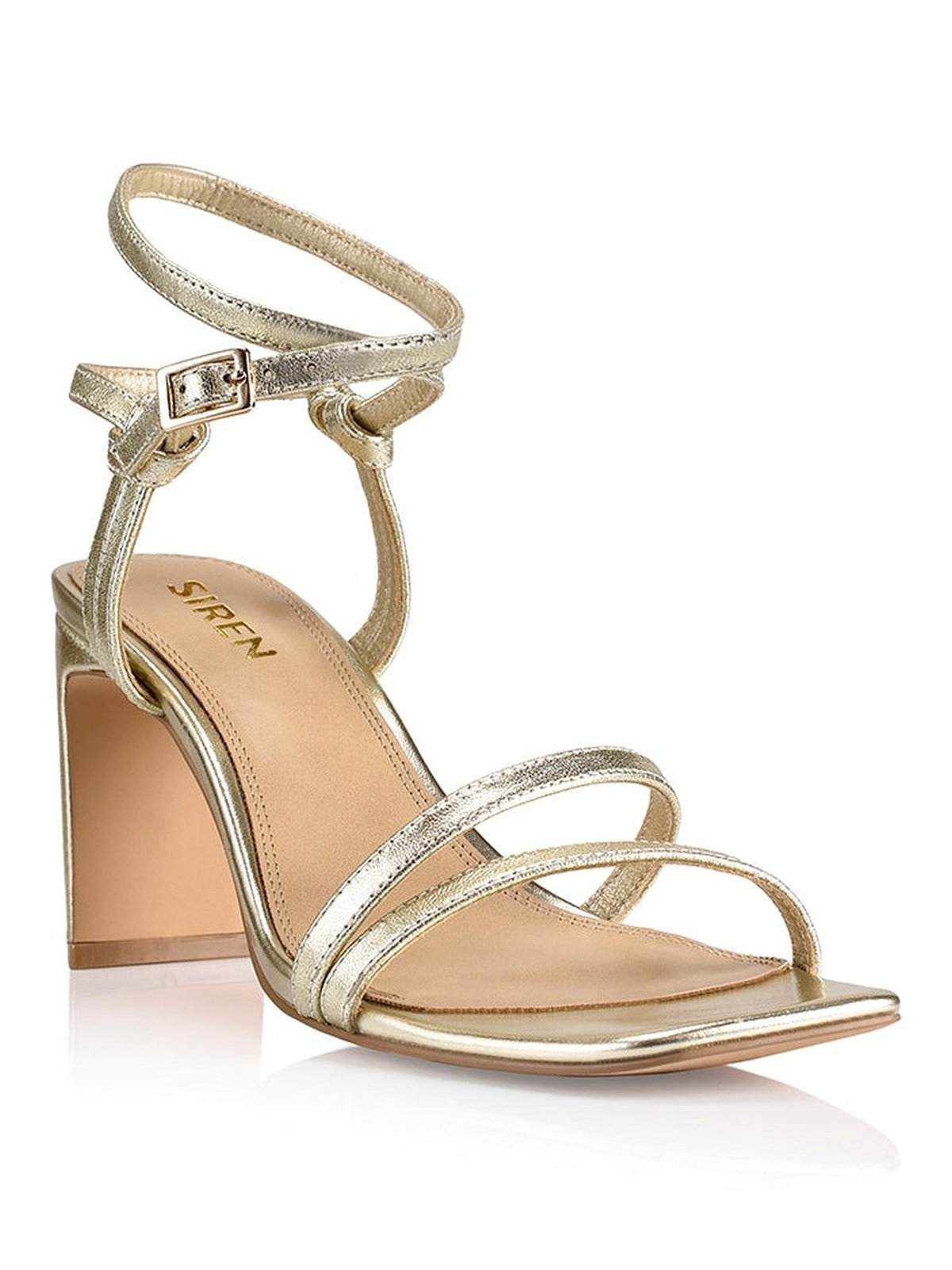 Gold heels shop block heel