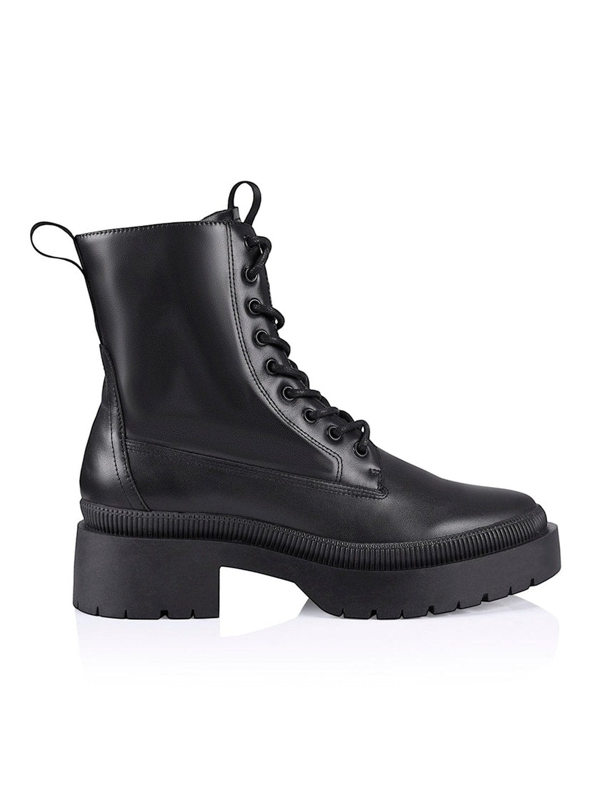 Gray top combat boots