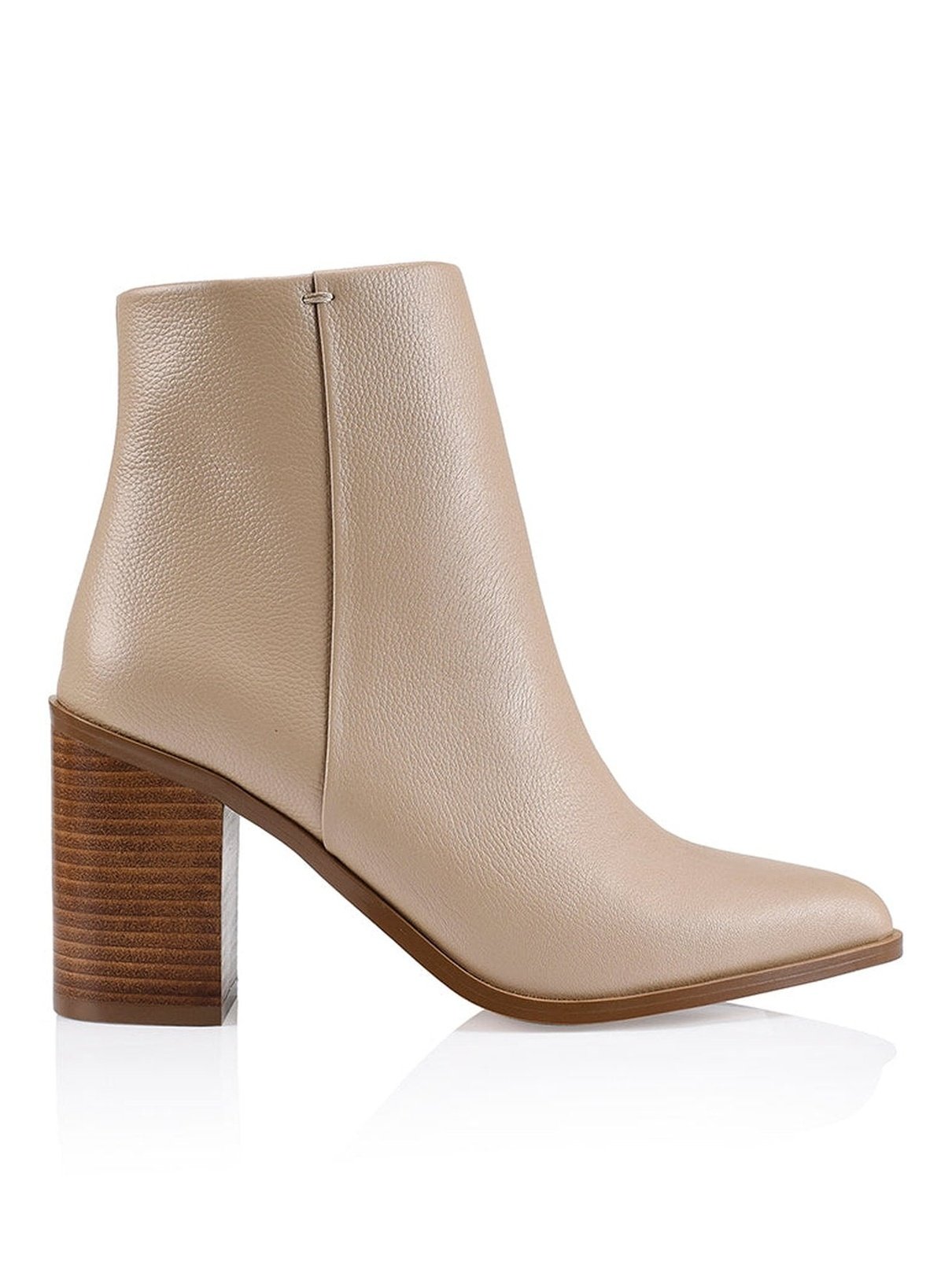 Womens nude top ankle boots