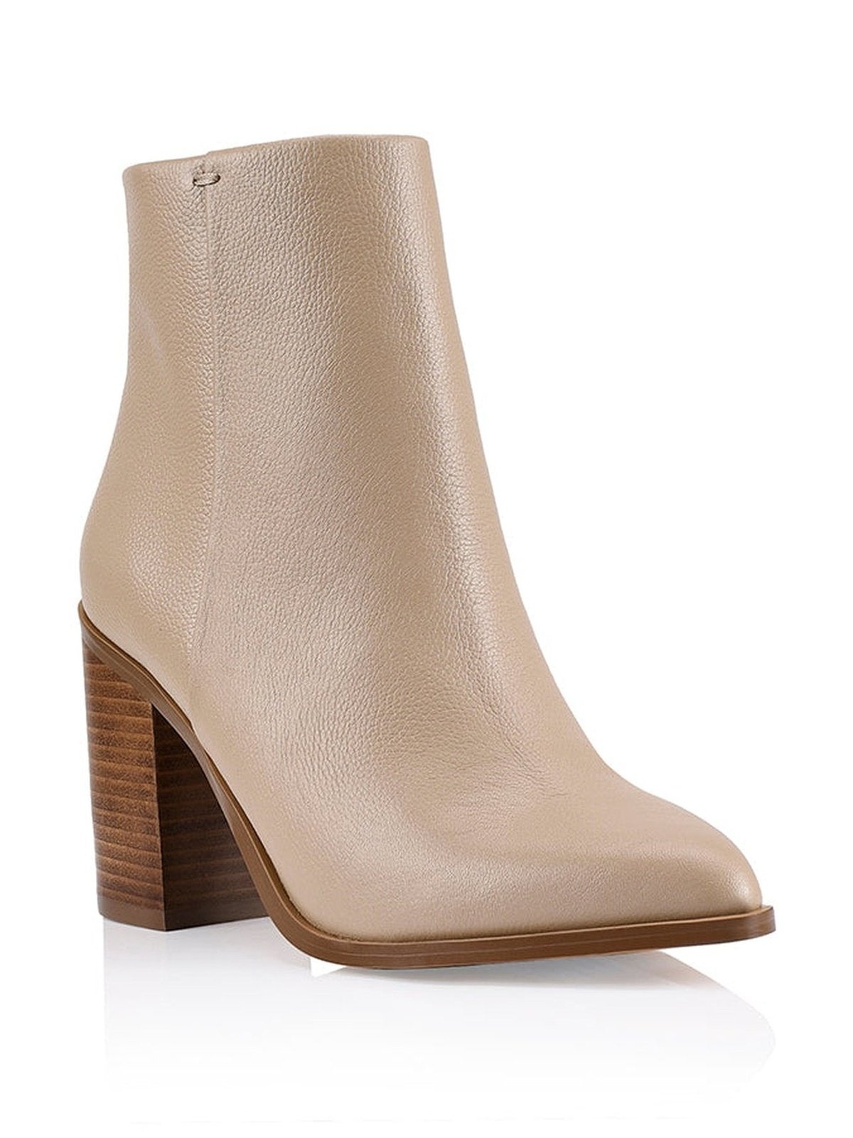 Ria Ankle Boots - Nude Leather
